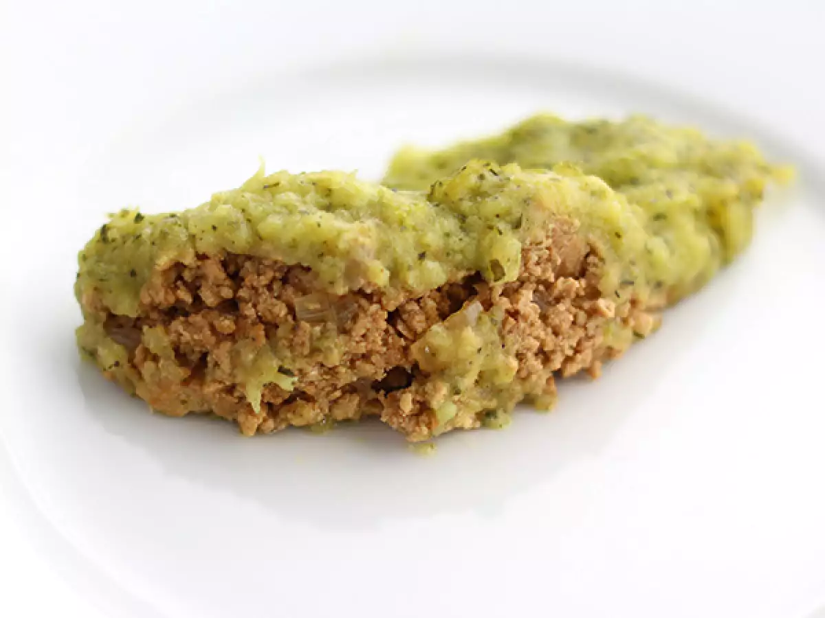 Веганская запеканка с кабачками, тофу и картофельным пюре - фото 3