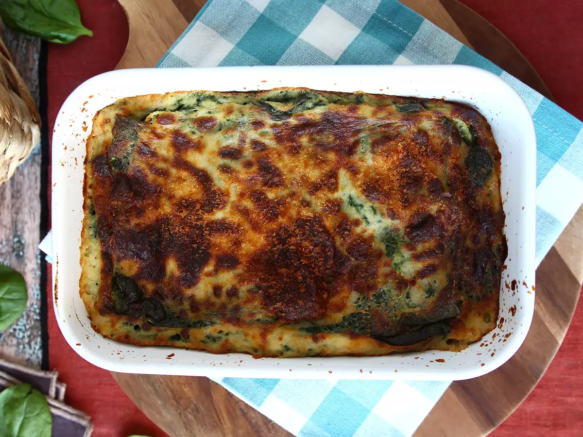Вегетарианская лазанья со шпинатом и тофу, приготовленная в фритюрнице Air Fryer - фото 2