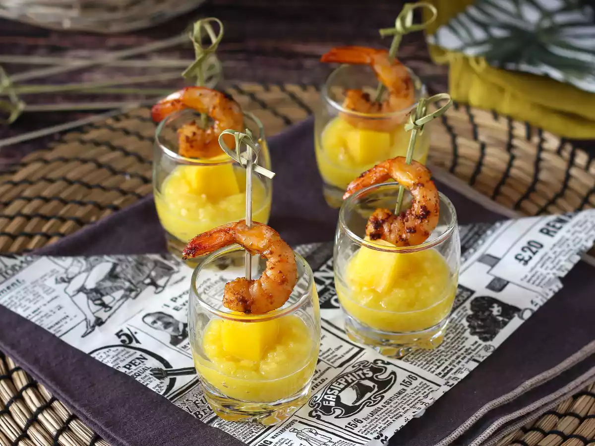 Веррины из креветок и манго для сладкого и соленого аперитива - фото 5