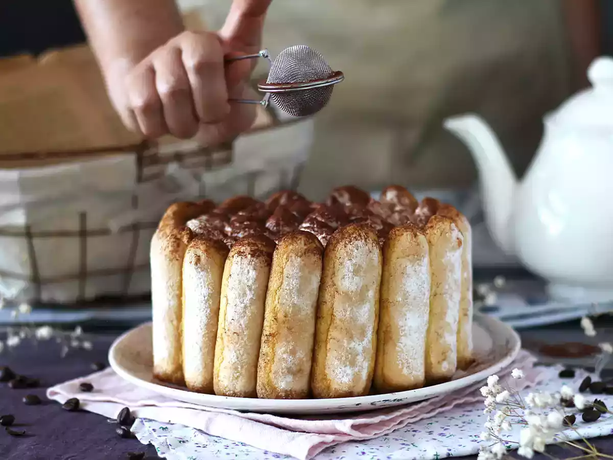 Вкусная шарлотка в стиле тирамису без яиц