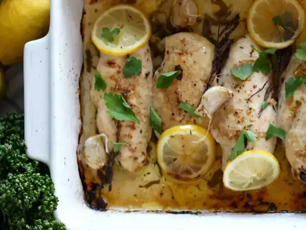 Рецепт Запечённая курица с лимоном