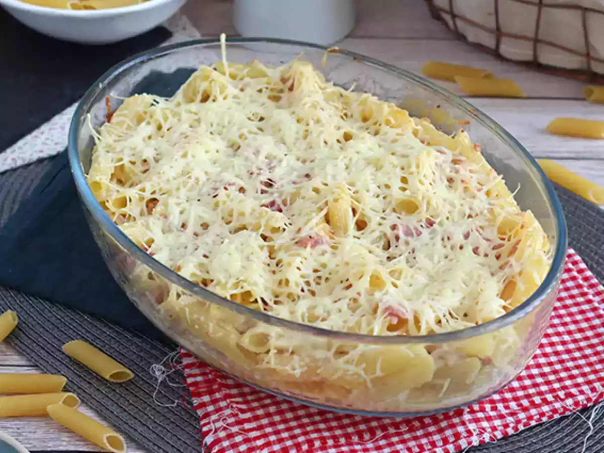 Запеканка с ветчиной и сыром